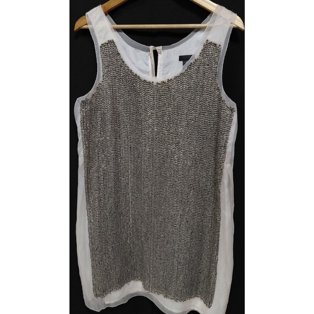 J.CREW COLLECTION Silk Sequin Dress Solid Sleeveless Size 12